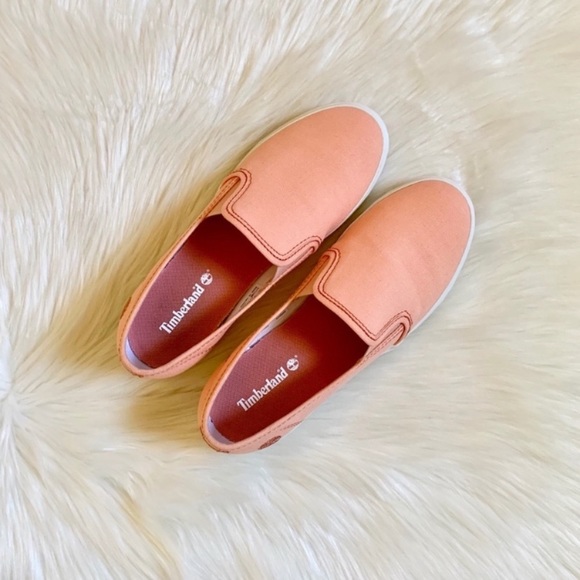 Timberland Newport Bay Coral Canvas Slip-On Shoes - Picture 4 of 6